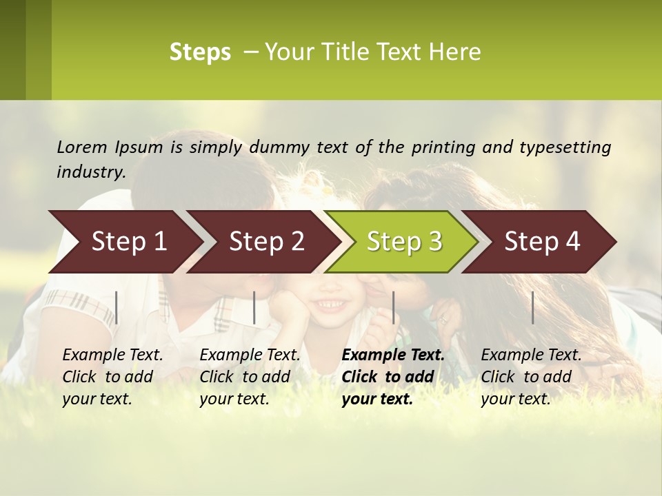 A Family Laying On The Grass In A Park PowerPoint Template