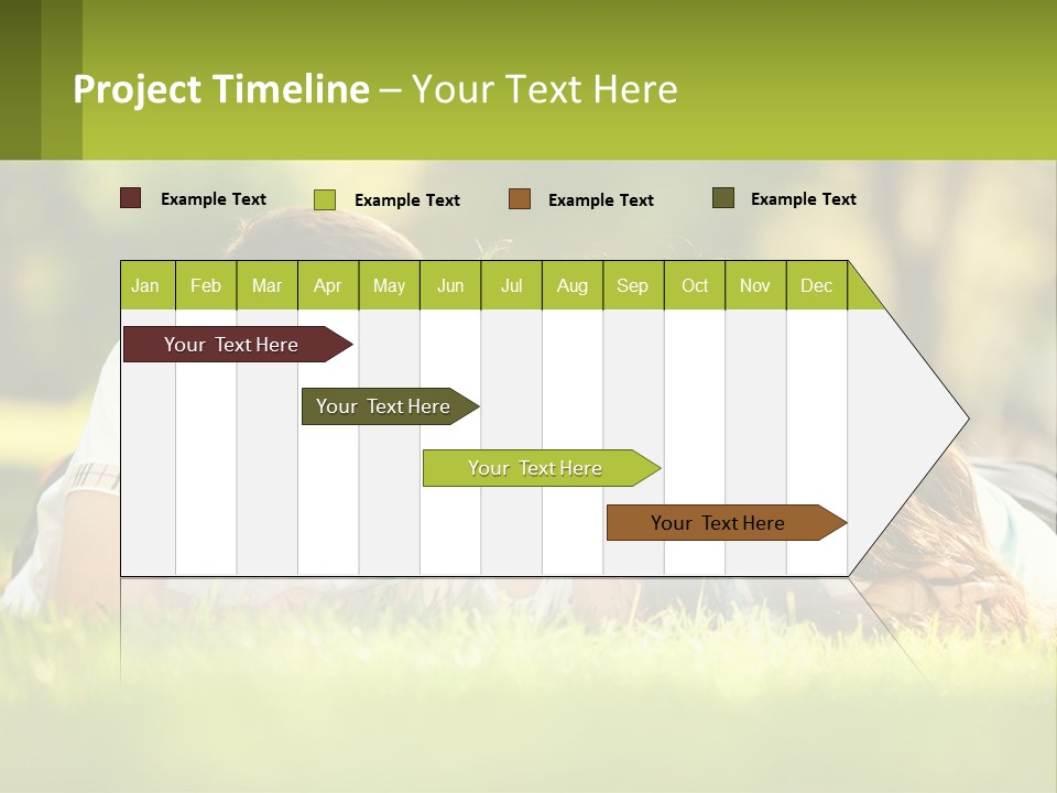 A Family Laying On The Grass In A Park PowerPoint Template