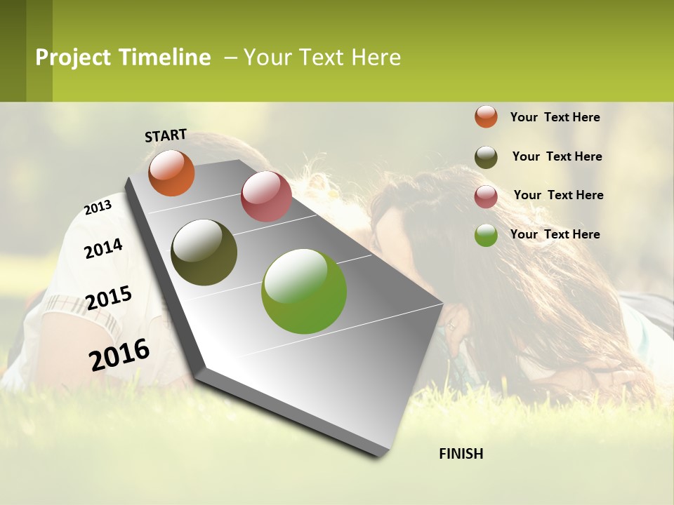 A Family Laying On The Grass In A Park PowerPoint Template