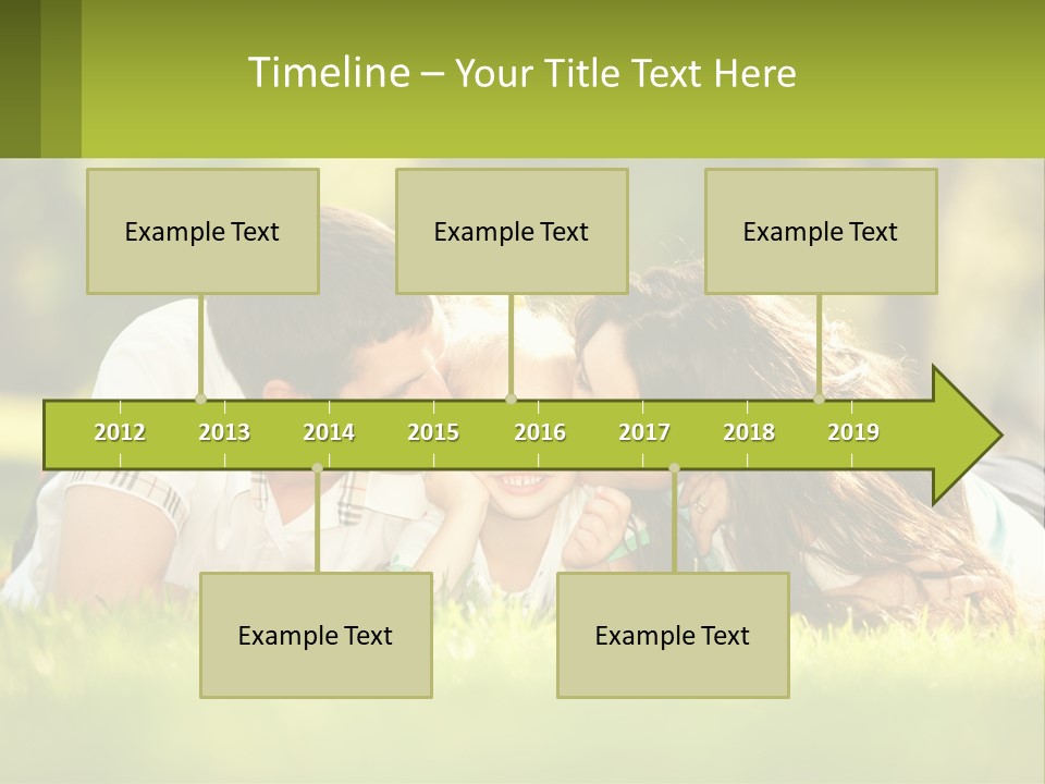 A Family Laying On The Grass In A Park PowerPoint Template