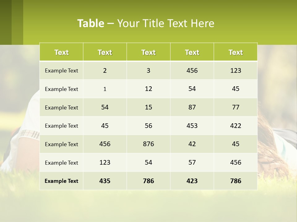 A Family Laying On The Grass In A Park PowerPoint Template