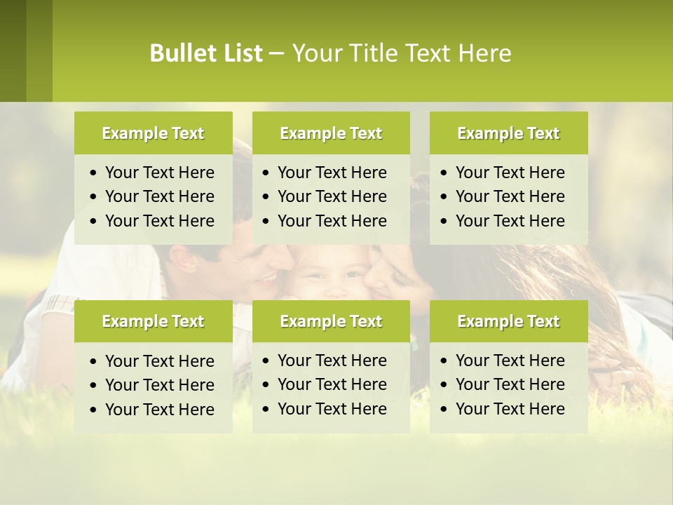 A Family Laying On The Grass In A Park PowerPoint Template