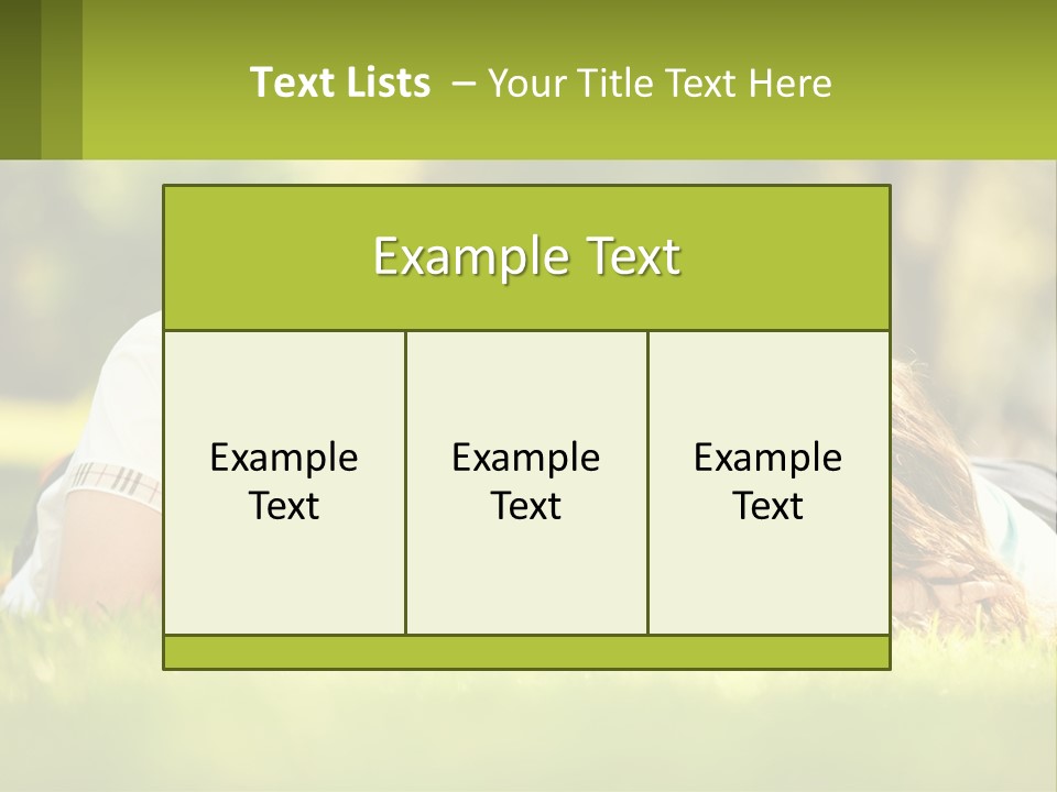 A Family Laying On The Grass In A Park PowerPoint Template