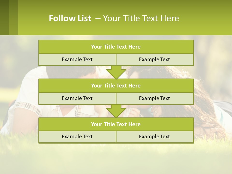 A Family Laying On The Grass In A Park PowerPoint Template