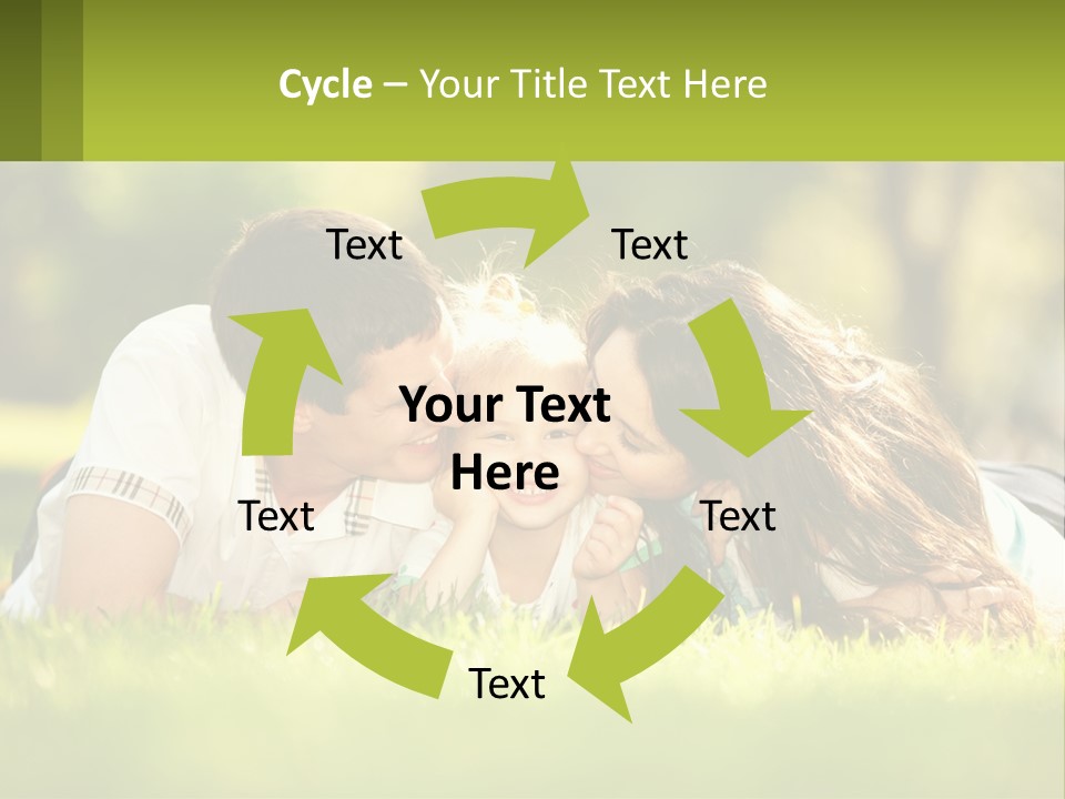 A Family Laying On The Grass In A Park PowerPoint Template