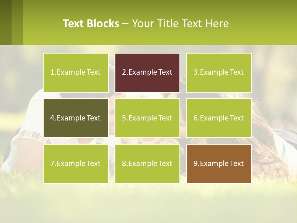 A Family Laying On The Grass In A Park PowerPoint Template