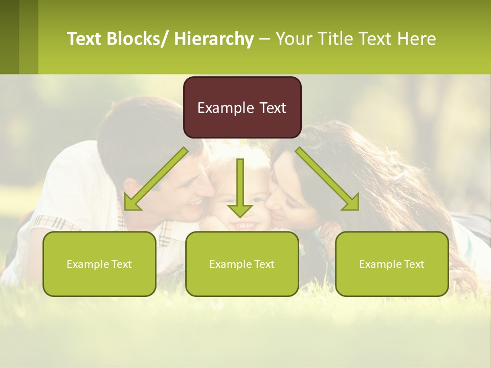 A Family Laying On The Grass In A Park PowerPoint Template