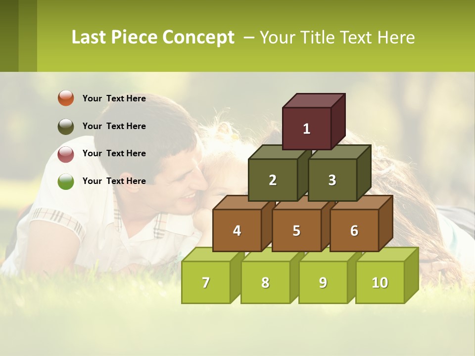 A Family Laying On The Grass In A Park PowerPoint Template