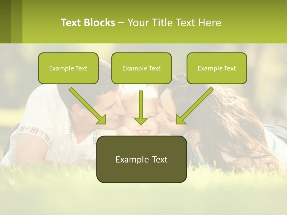 A Family Laying On The Grass In A Park PowerPoint Template