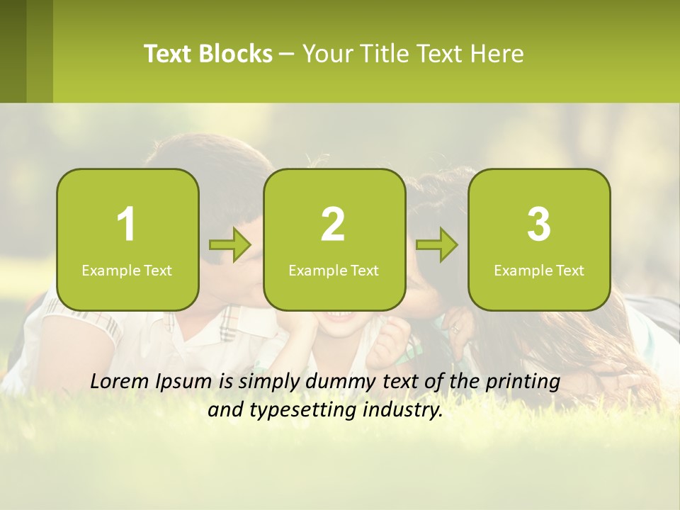 A Family Laying On The Grass In A Park PowerPoint Template