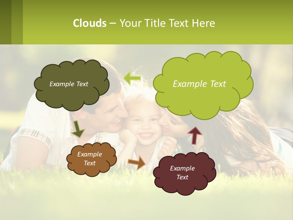 A Family Laying On The Grass In A Park PowerPoint Template
