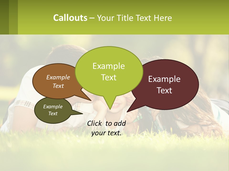 A Family Laying On The Grass In A Park PowerPoint Template