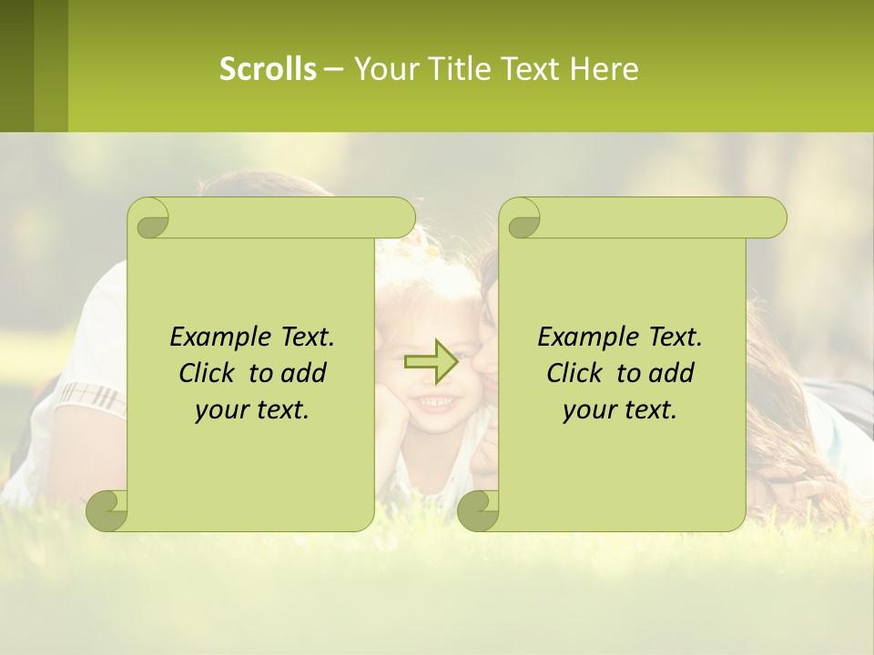 A Family Laying On The Grass In A Park PowerPoint Template