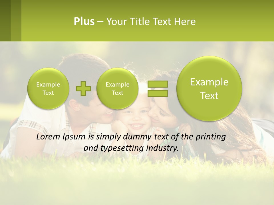 A Family Laying On The Grass In A Park PowerPoint Template