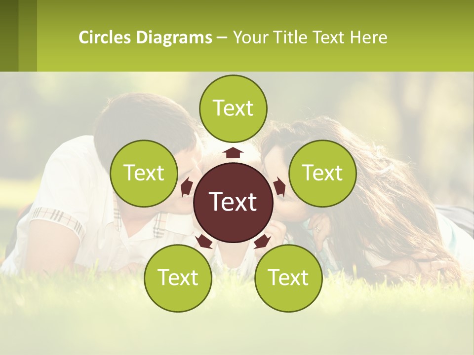 A Family Laying On The Grass In A Park PowerPoint Template