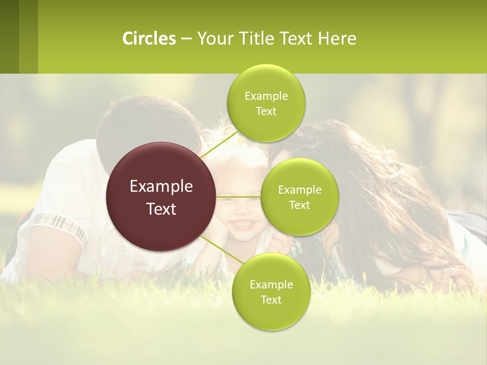A Family Laying On The Grass In A Park PowerPoint Template