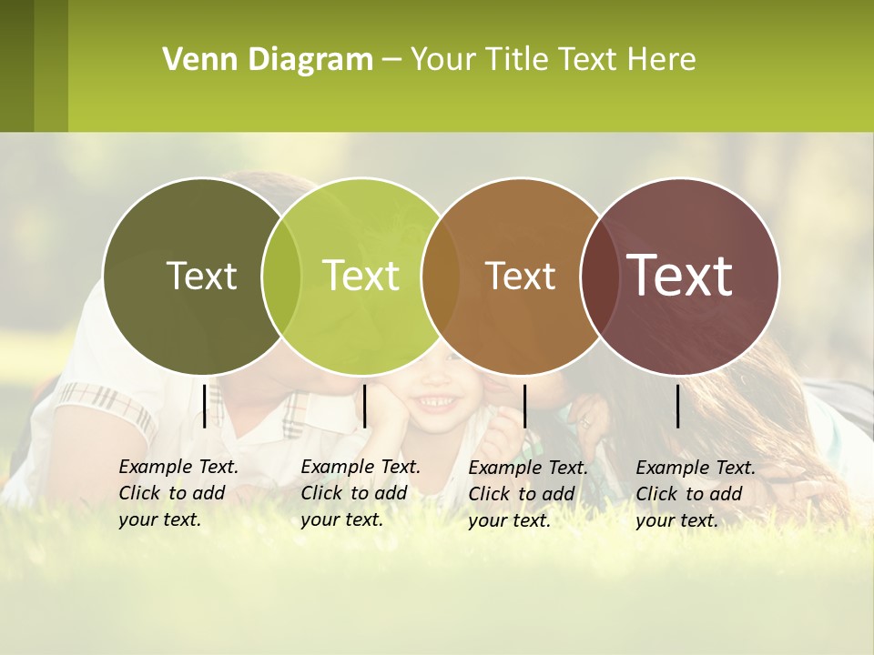 A Family Laying On The Grass In A Park PowerPoint Template