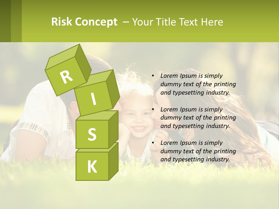 A Family Laying On The Grass In A Park PowerPoint Template