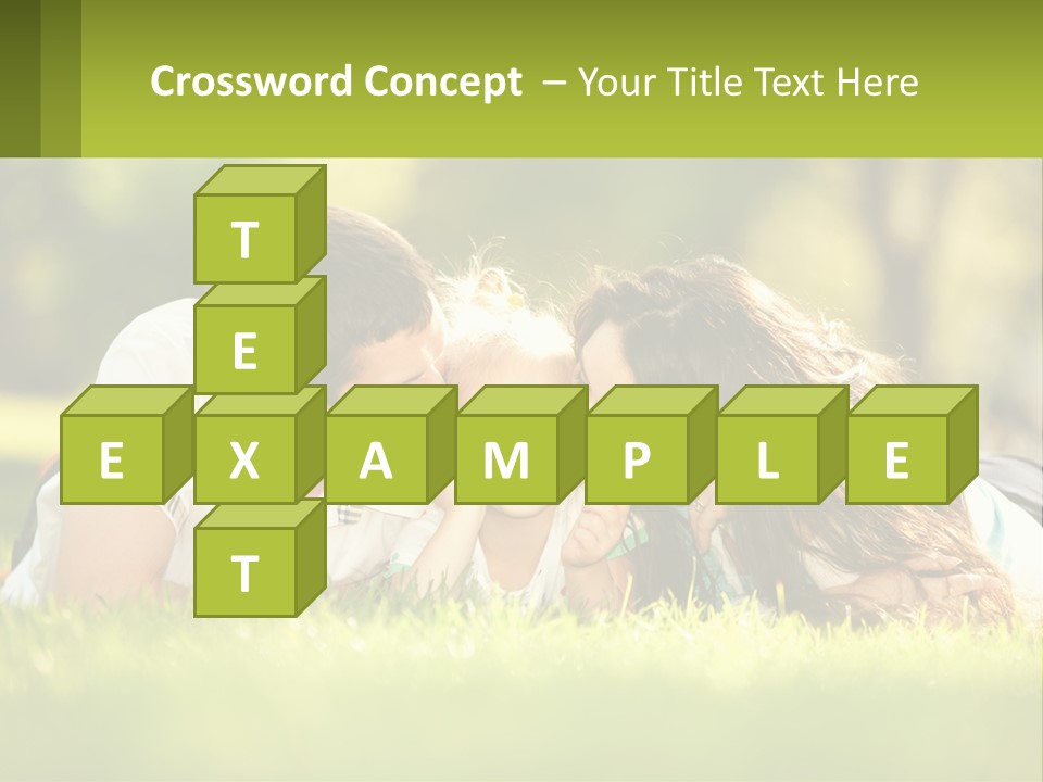 A Family Laying On The Grass In A Park PowerPoint Template