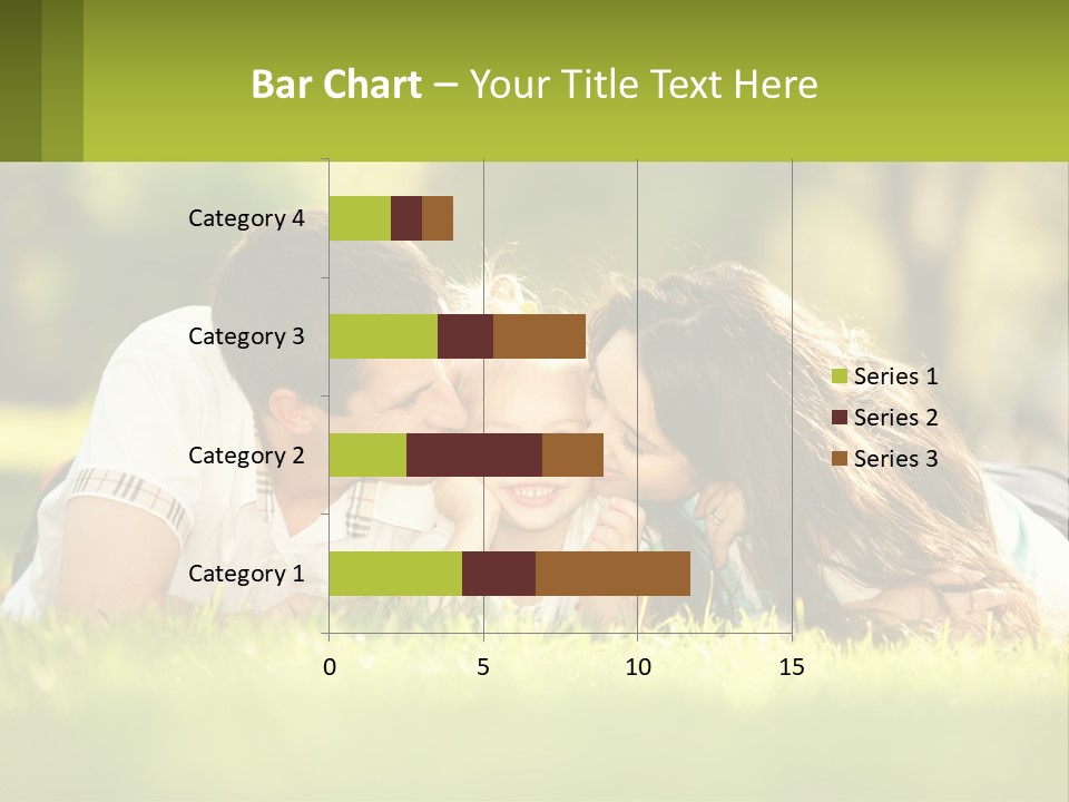 A Family Laying On The Grass In A Park PowerPoint Template