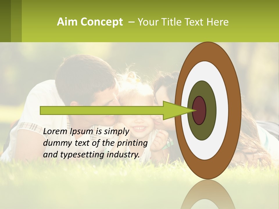 A Family Laying On The Grass In A Park PowerPoint Template