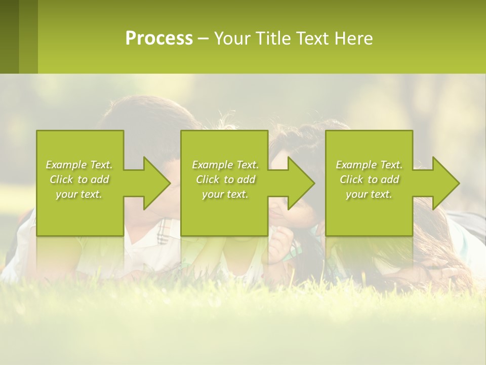 A Family Laying On The Grass In A Park PowerPoint Template
