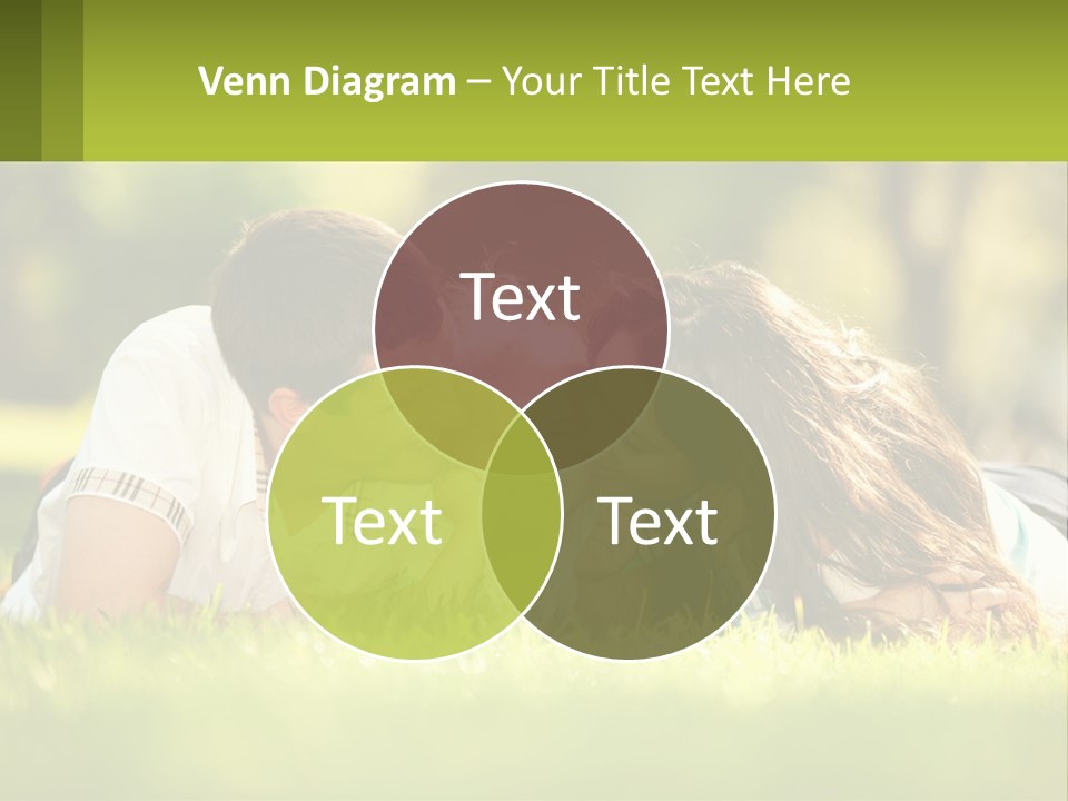 A Family Laying On The Grass In A Park PowerPoint Template