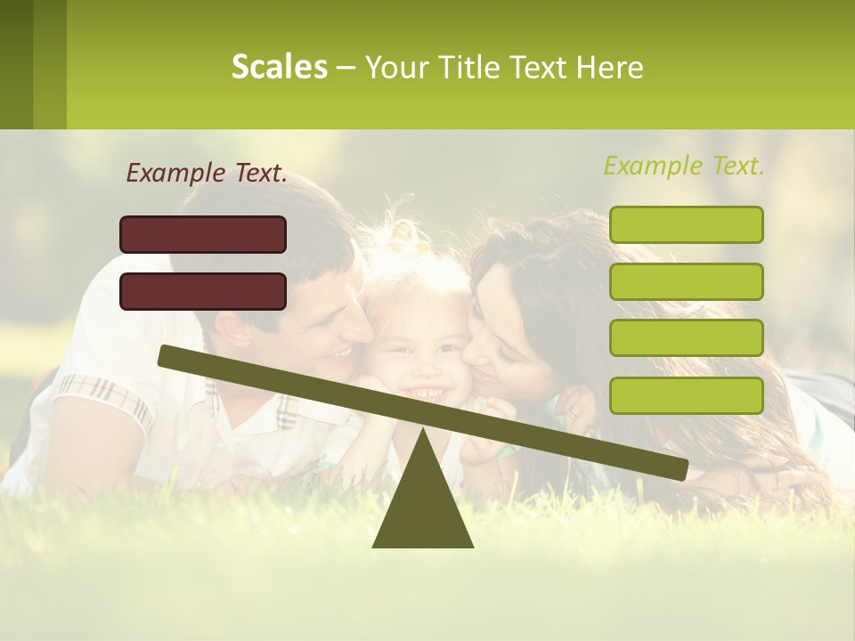 A Family Laying On The Grass In A Park PowerPoint Template