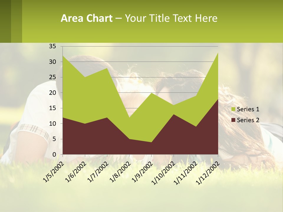 A Family Laying On The Grass In A Park PowerPoint Template