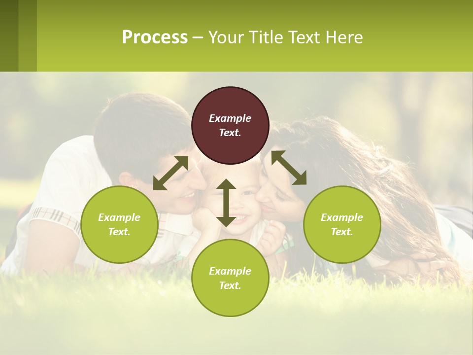 A Family Laying On The Grass In A Park PowerPoint Template