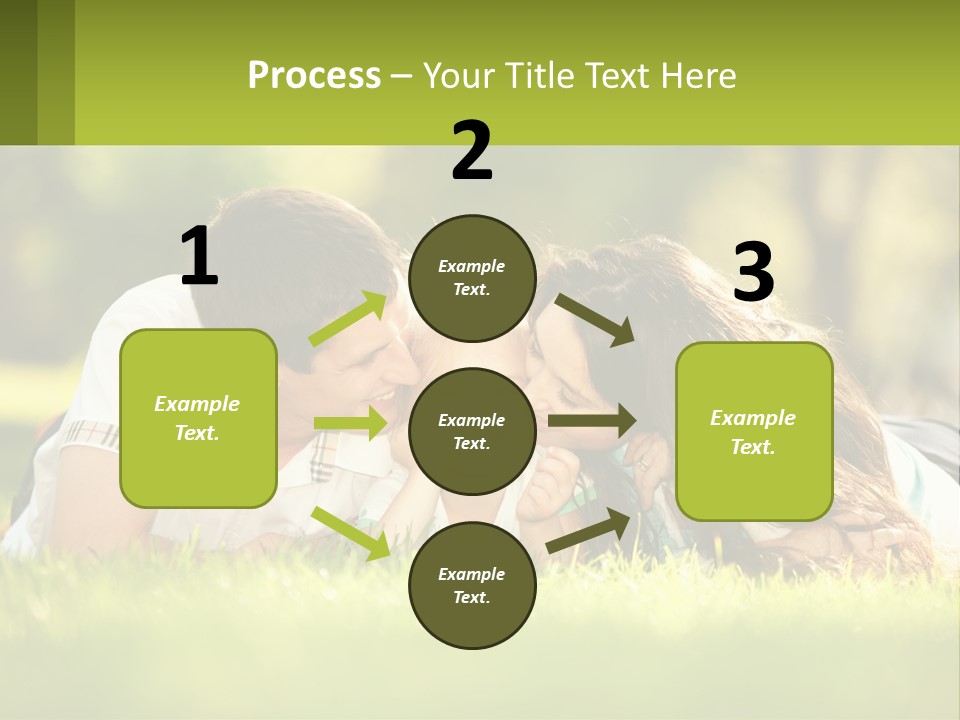 A Family Laying On The Grass In A Park PowerPoint Template