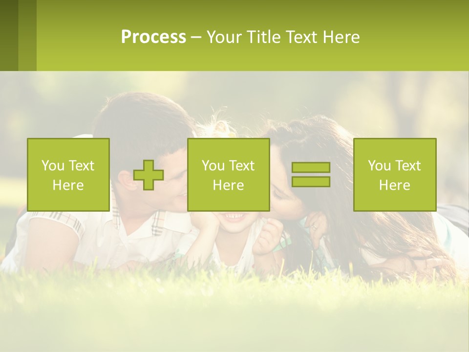 A Family Laying On The Grass In A Park PowerPoint Template