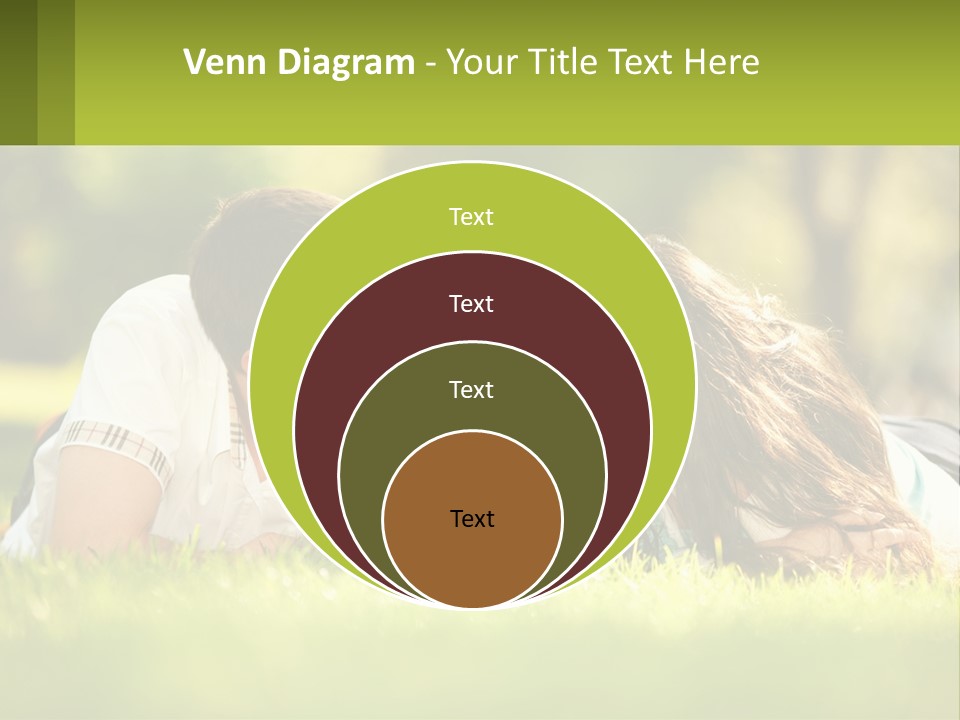A Family Laying On The Grass In A Park PowerPoint Template