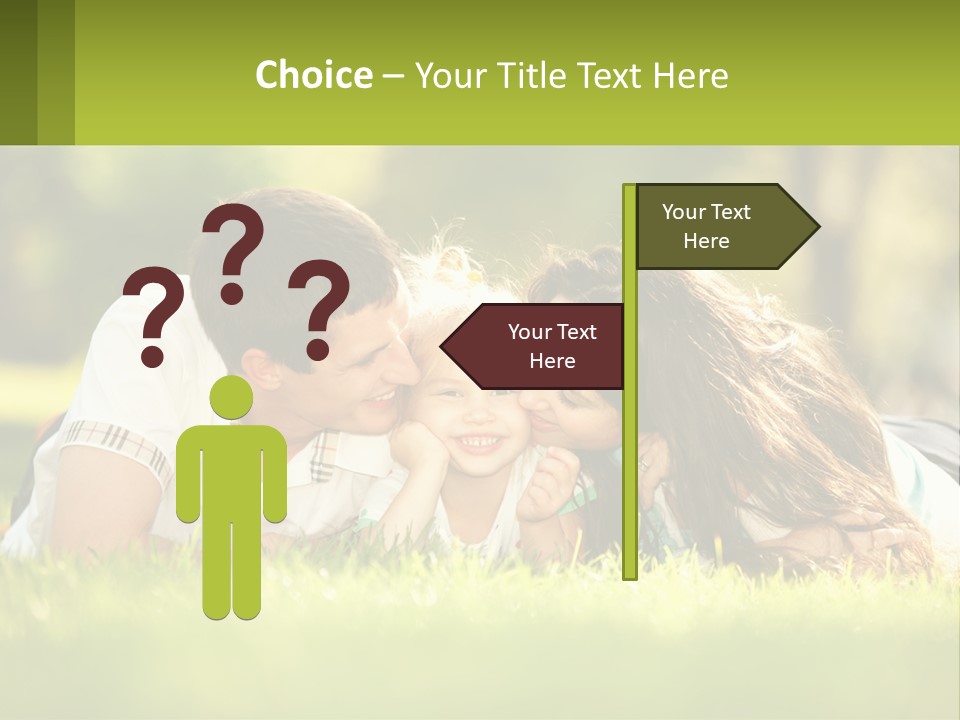 A Family Laying On The Grass In A Park PowerPoint Template