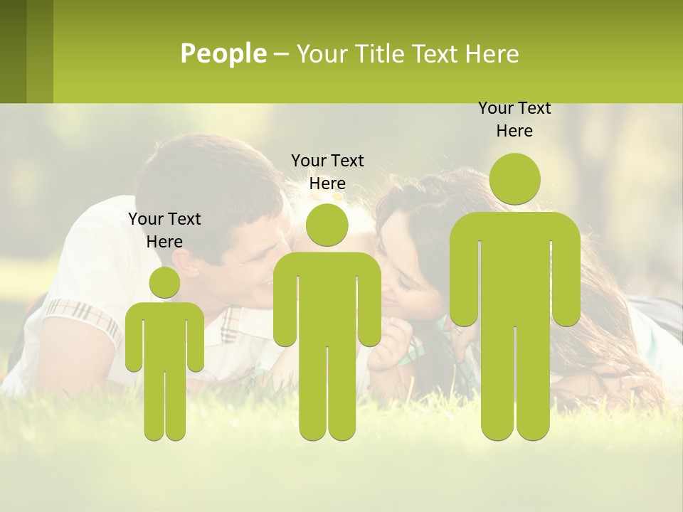 A Family Laying On The Grass In A Park PowerPoint Template