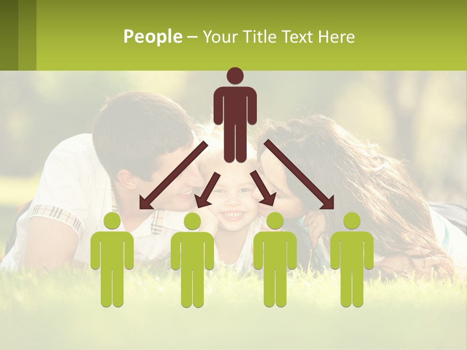 A Family Laying On The Grass In A Park PowerPoint Template
