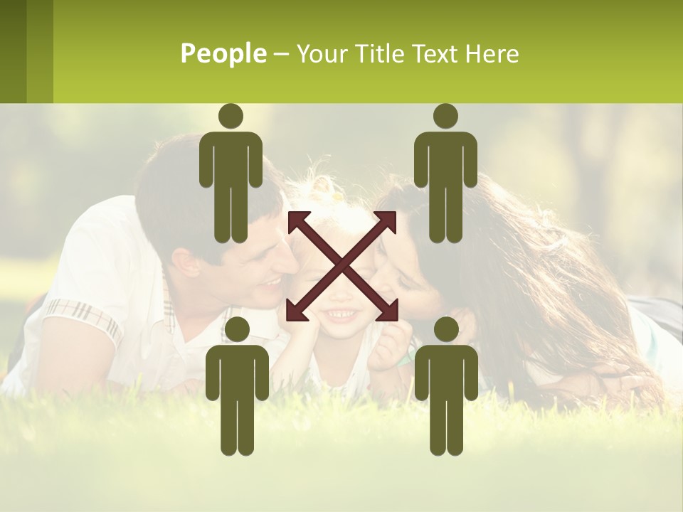 A Family Laying On The Grass In A Park PowerPoint Template