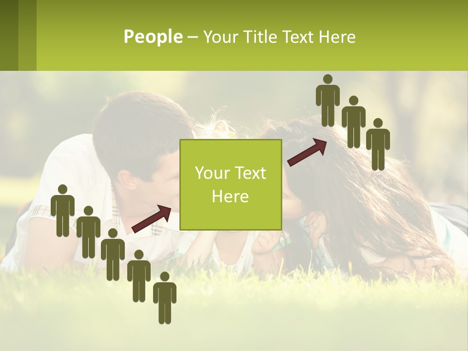 A Family Laying On The Grass In A Park PowerPoint Template