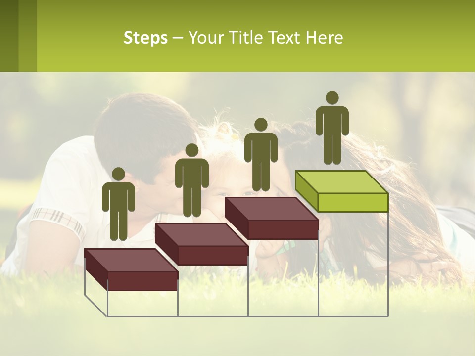 A Family Laying On The Grass In A Park PowerPoint Template