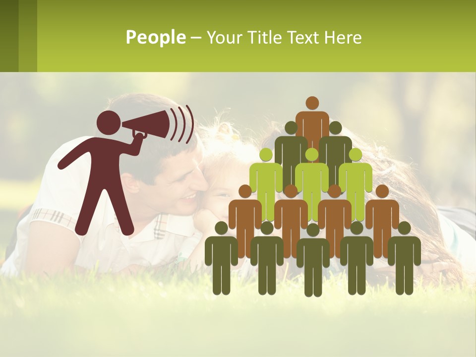 A Family Laying On The Grass In A Park PowerPoint Template