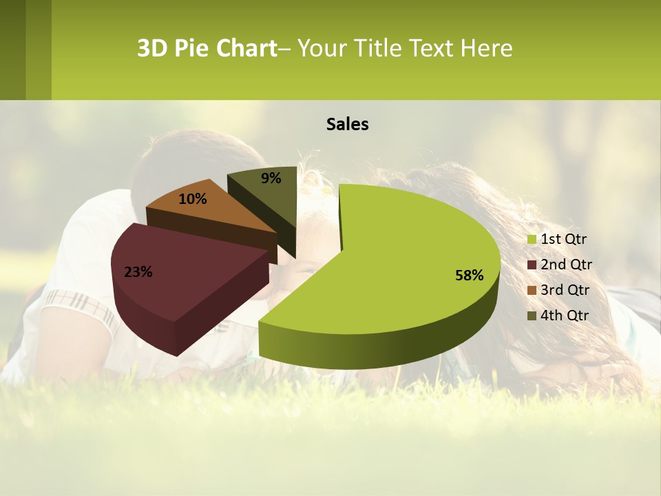 A Family Laying On The Grass In A Park PowerPoint Template