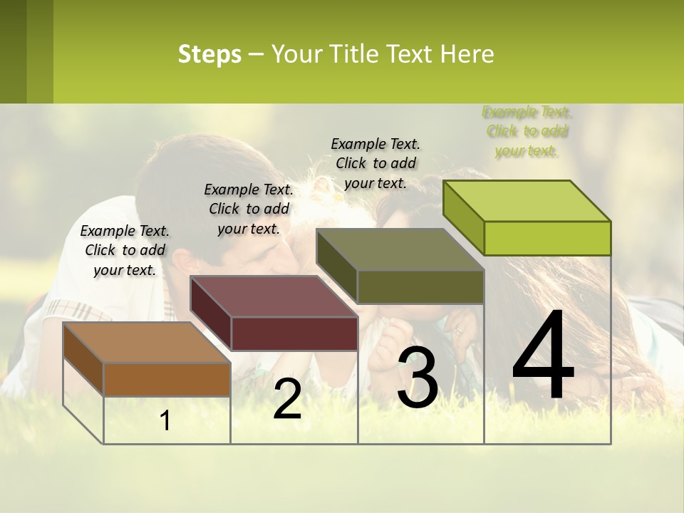 A Family Laying On The Grass In A Park PowerPoint Template