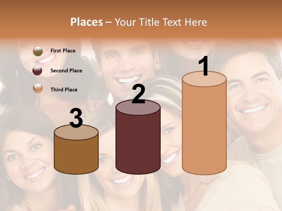 A Group Of People Are Smiling For The Camera PowerPoint Template