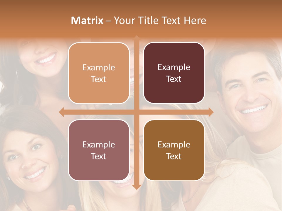 A Group Of People Are Smiling For The Camera PowerPoint Template