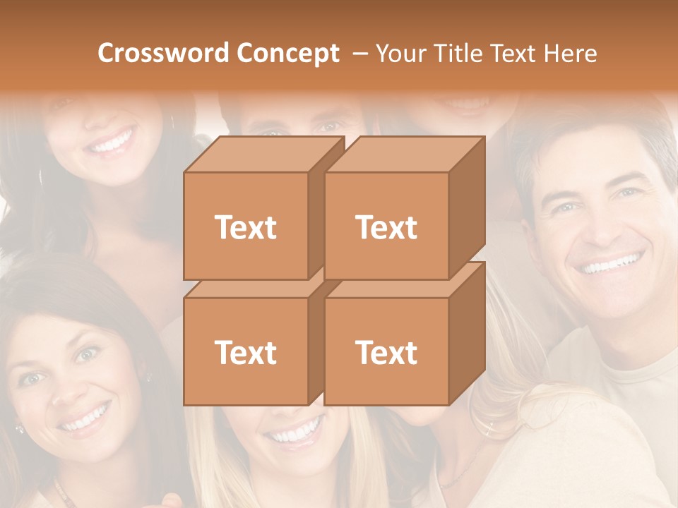 A Group Of People Are Smiling For The Camera PowerPoint Template