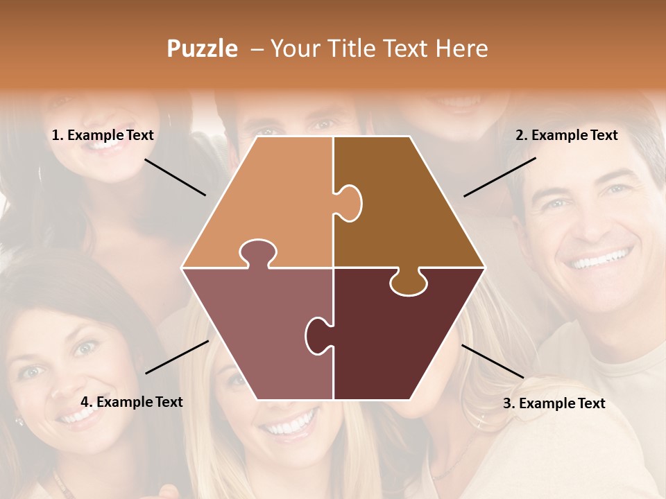 A Group Of People Are Smiling For The Camera PowerPoint Template