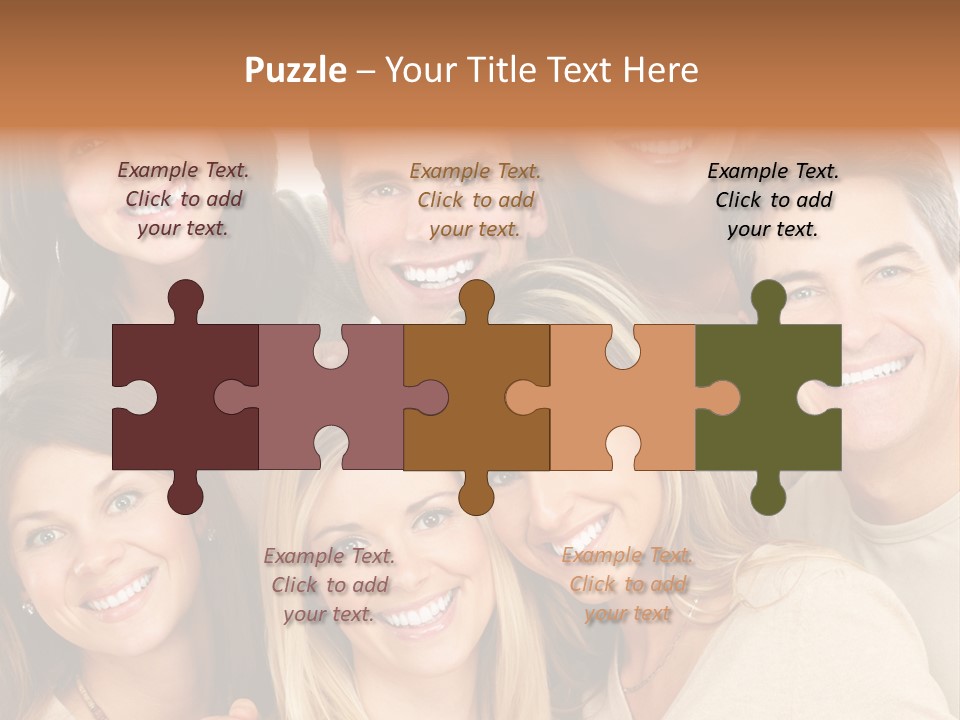 A Group Of People Are Smiling For The Camera PowerPoint Template