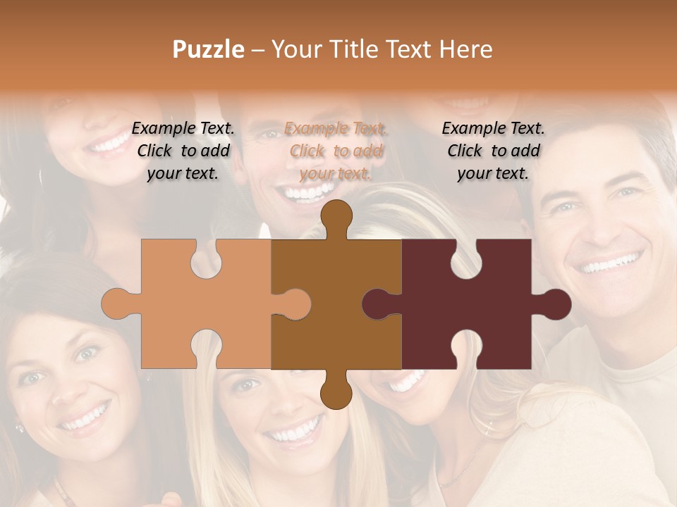 A Group Of People Are Smiling For The Camera PowerPoint Template