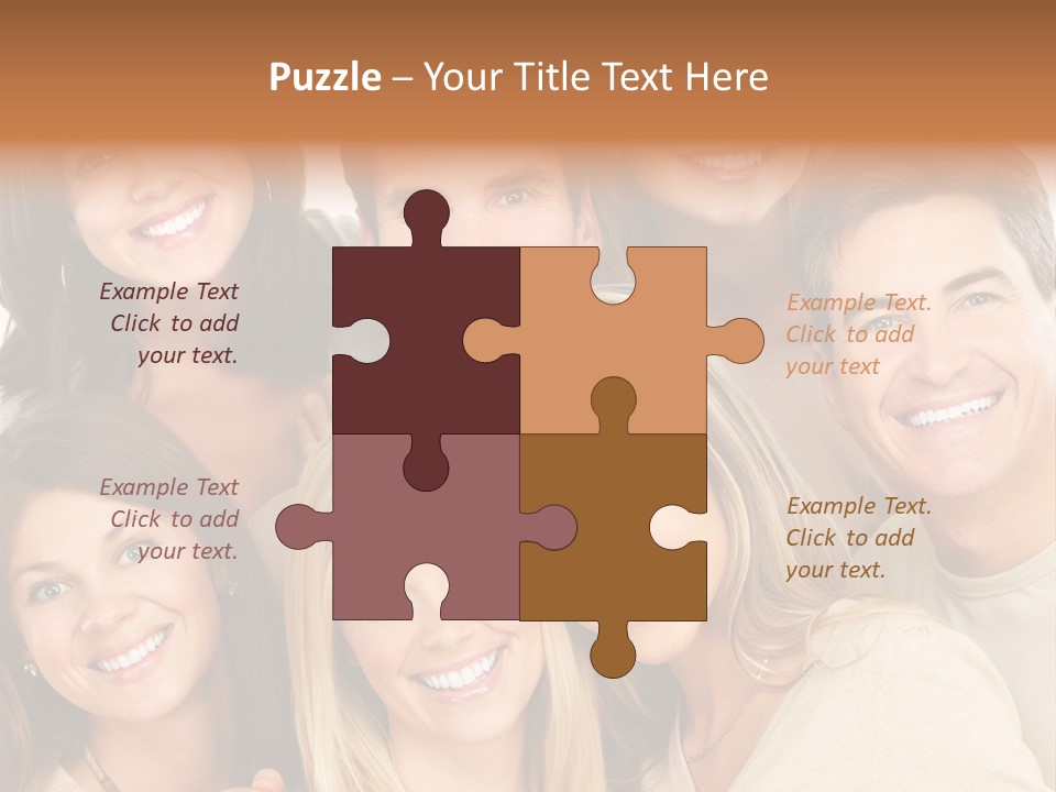 A Group Of People Are Smiling For The Camera PowerPoint Template