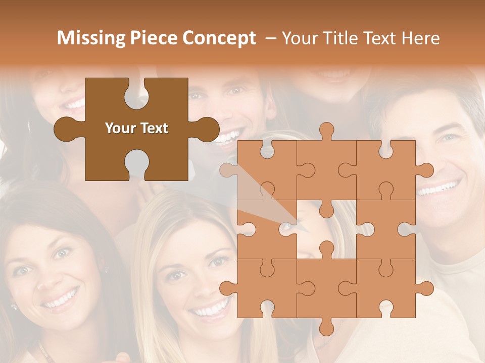 A Group Of People Are Smiling For The Camera PowerPoint Template
